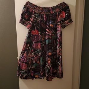 Angie Black Colorful Medium Of Shoulders Dress